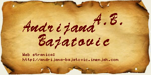 Andrijana Bajatović vizit kartica